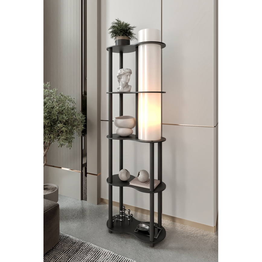 Podna lampa sa policama NOTO 1xE27/40W/230V crna