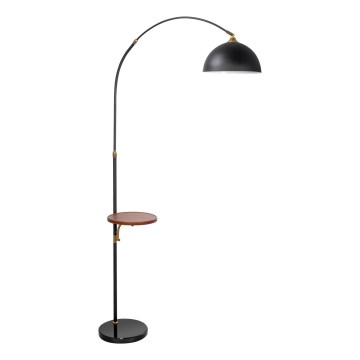 Podna lampa sa stočićem 1xE27/60W/230V crna