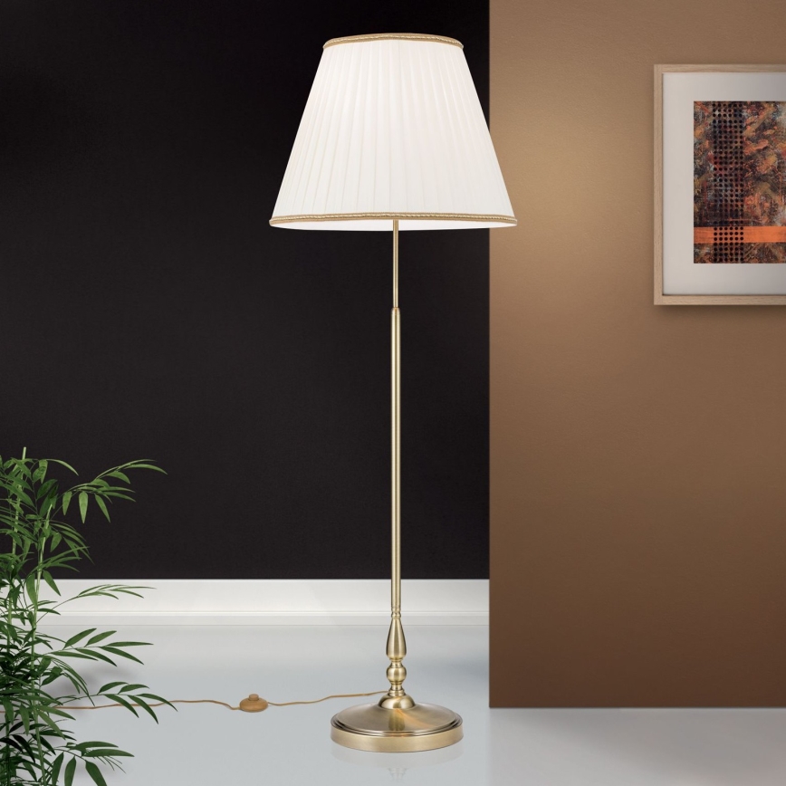 Podna lampa TONIA 2xE27/60W/230V 154 cm bela/bronzana