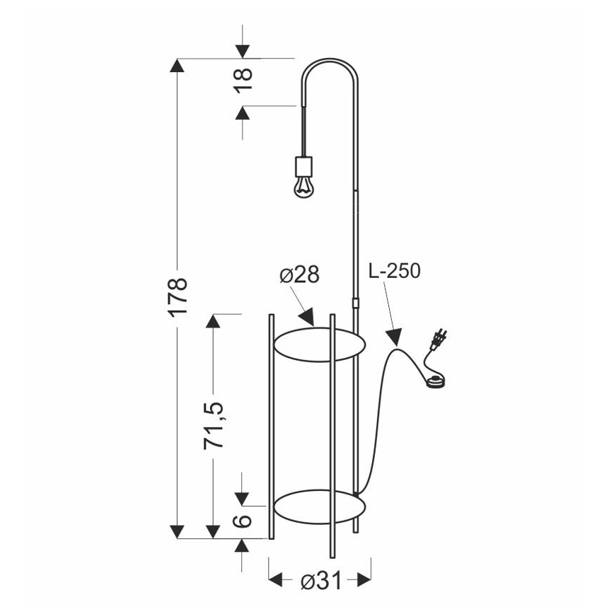 Podna lampa WALK 1xE27/40W/230V tirkizna