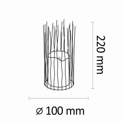 Podna LED lampa BORG 2xAA IP44