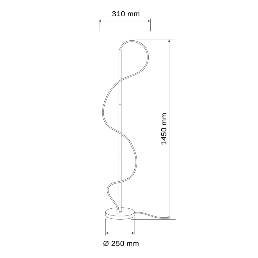 Podna LED lampa EMMA LED/36W/230V crno