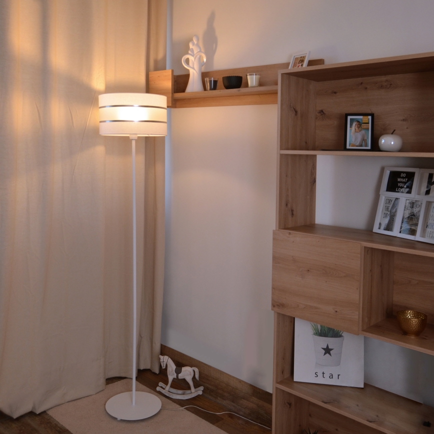Podna LED lampa HELEN 1xE27/15W/230V bela
