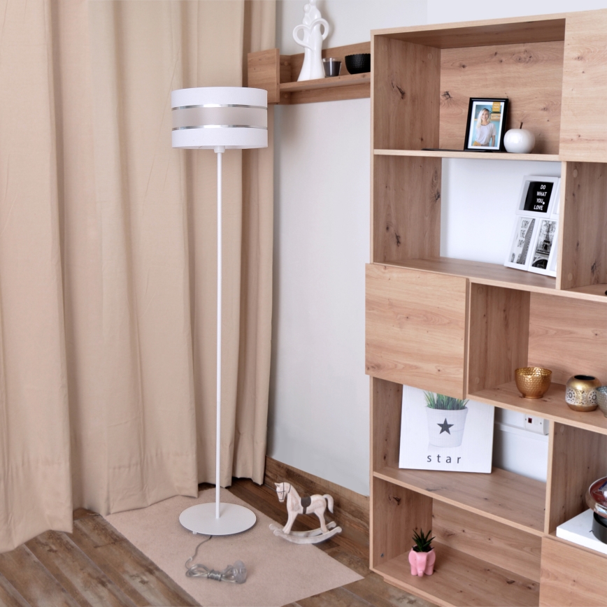 Podna LED lampa HELEN 1xE27/15W/230V bela