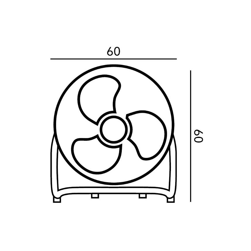 Podni ventilator VIENTO 100W/230V, sjajni hrom