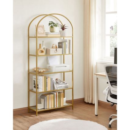 Polica za knjige GLASY, zlatna