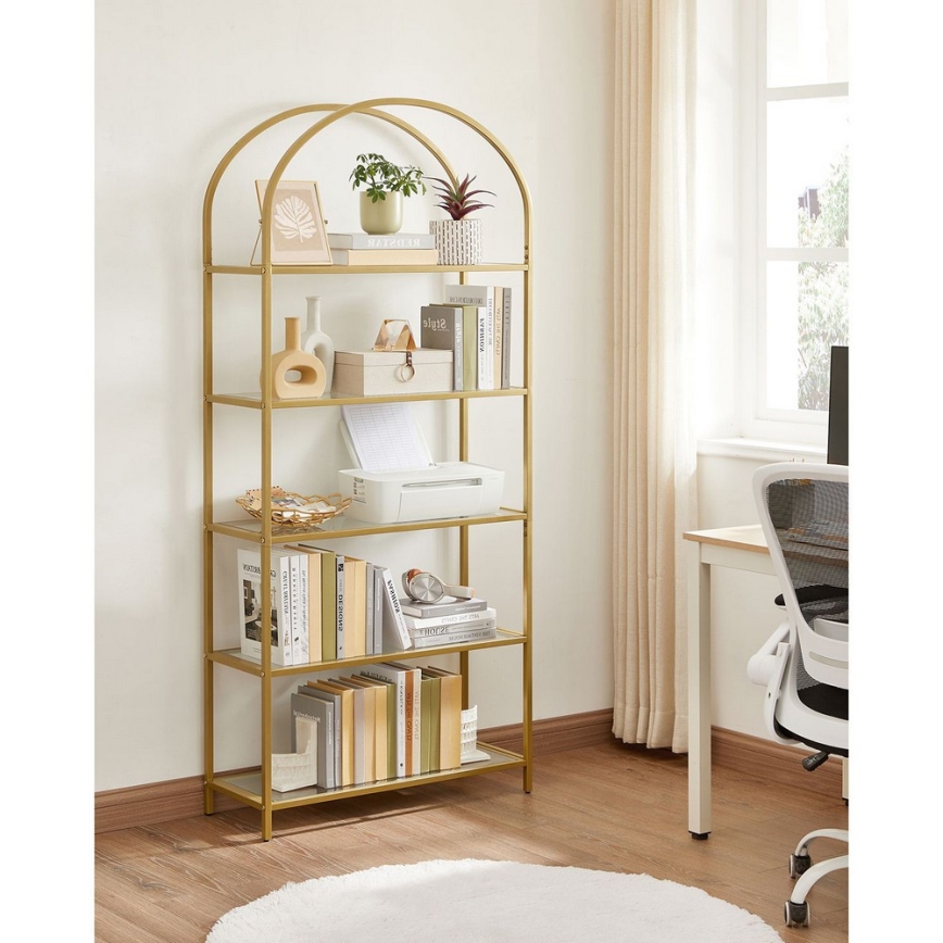Polica za knjige GLASY, zlatna