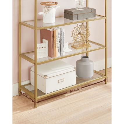 Polica za knjige GLASY, zlatna