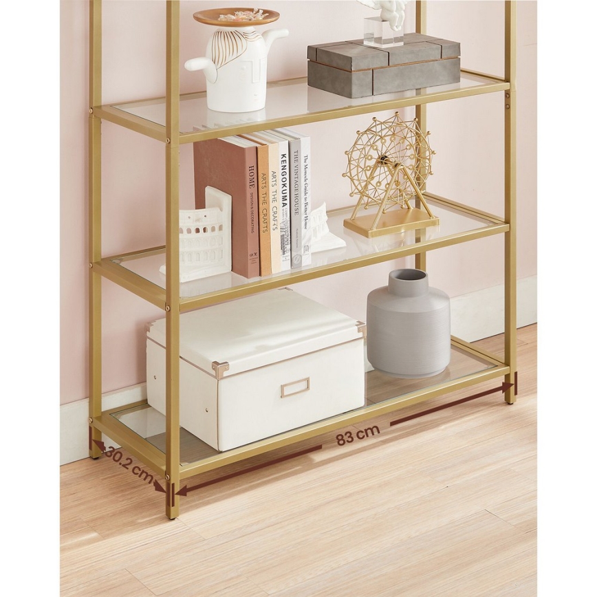 Polica za knjige GLASY, zlatna