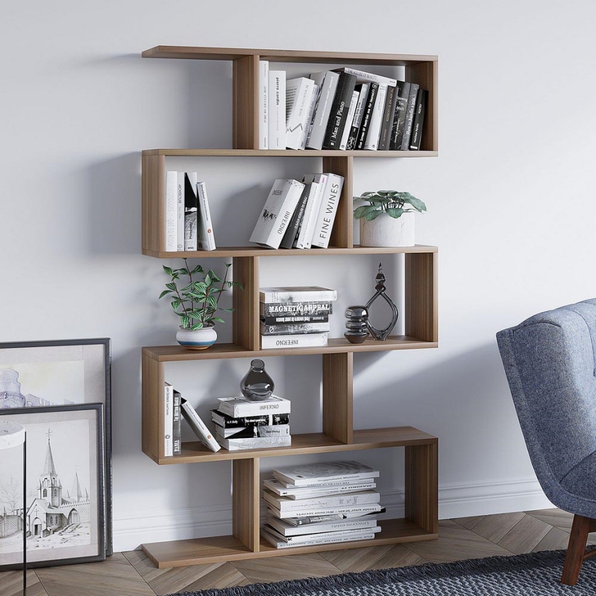 Polica za knjige NILUFER 156x90 cm braon