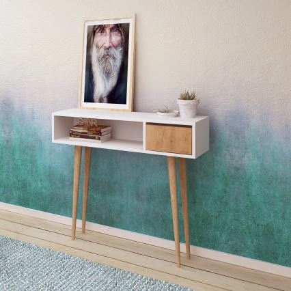 Pomoćni stočić KIOGI 94x100 cm bela/bež