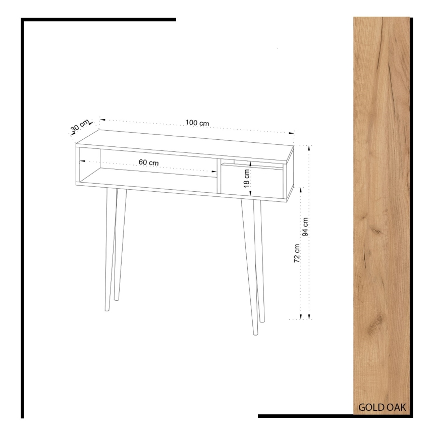 Pomoćni stočić KIOGI 94x100 cm bela/bež
