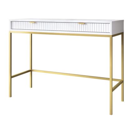 Pomoćni stočić NOVA 77x104 cm bela/zlatna
