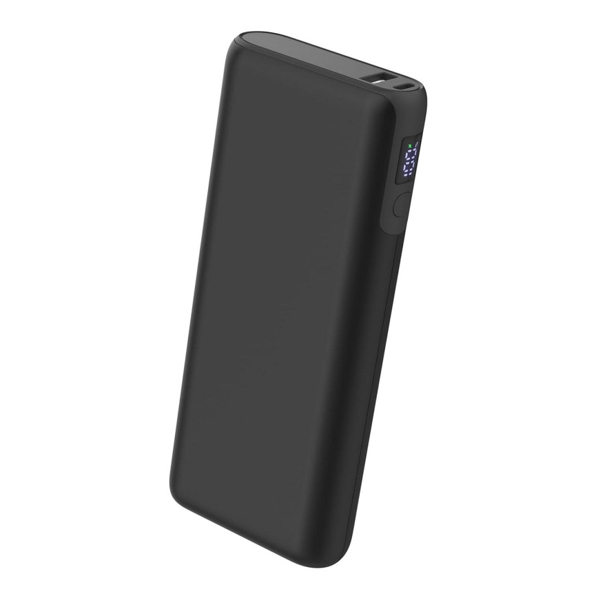 Power bank sa LED displejom Power Delivery 20000 mAh/65W/3,7V crna