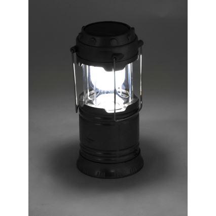 Prenosiva solarna LED lampa LED/1200mAh crna