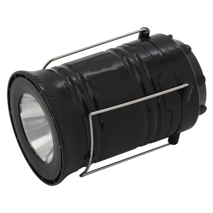 Prenosiva solarna LED lampa LED/1200mAh crna