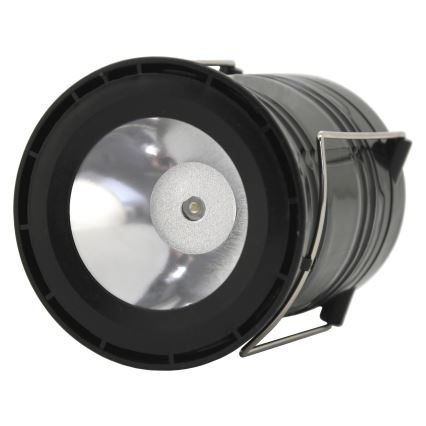 Prenosiva solarna LED lampa LED/1200mAh crna
