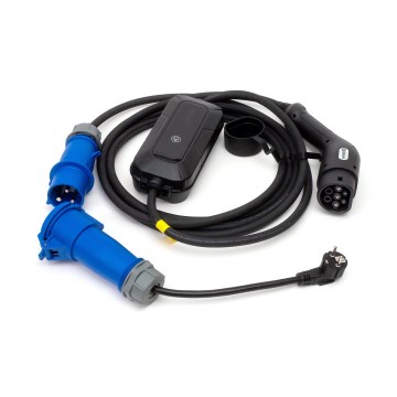 Prenosna punjačka za električne automobile EV/PHEV AC Type 2 32A/230V 7,4kW IP55 5m + adapter 230V 3,7kW + futrola