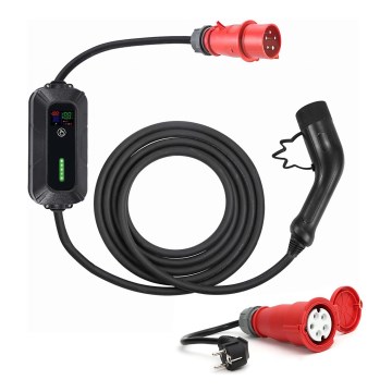 Prenosna putna stanica za punjenje električnih vozila EV/PHEV AC Type 2 16A/400V 22kW IP55 7m + adapter 230V 3,7kW + futrola
