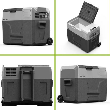 Prenosni auto-frižider sa LCD ekranom, zapremina 40 l, 230V/12V/24V, crne boje