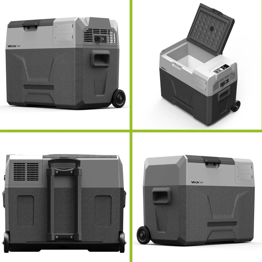 Prenosni auto-frižider sa LCD ekranom, zapremina 40 l, 230V/12V/24V, crne boje