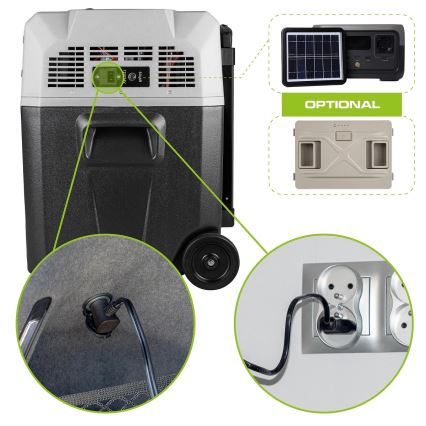 Prenosni auto-frižider sa LCD ekranom, zapremina 40 l, 230V/12V/24V, crne boje