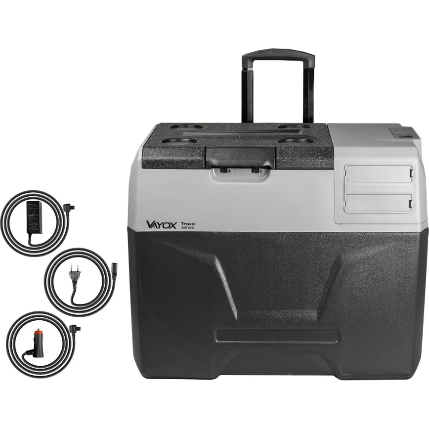 Prenosni auto-frižider sa LCD ekranom, zapremina 40 l, 230V/12V/24V, crne boje