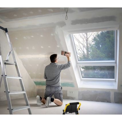 Prenosni LED reflektor TIGRA LED/100W/4000K IP54 crna/žuta