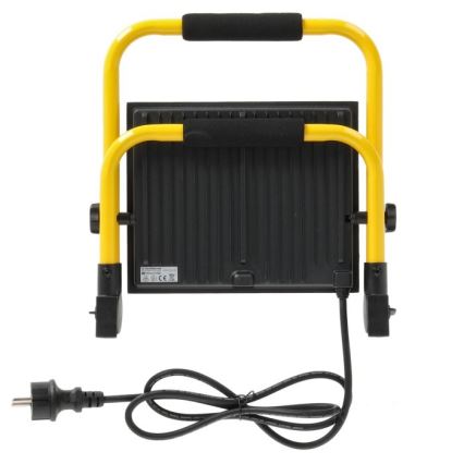 Prenosni LED reflektor TIGRA LED/100W/4000K IP54 crna/žuta