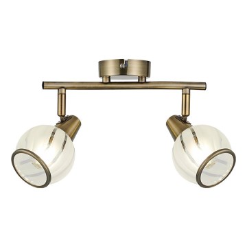 Prezent 14104 - Spot svetiljka SIENTO 2xE14/40W/230V, mesing