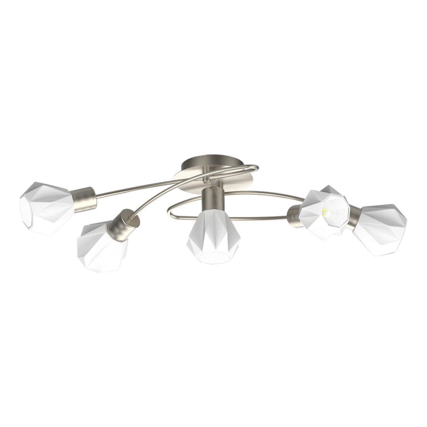 Prezent 27512 - Plafonski luster METIS 5xE14/40W/230V mat hrom