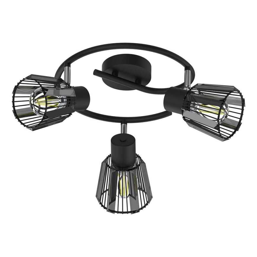 Prezent 27518 - Spot svetlo PONTEO 3xE27/40W/230V, crno