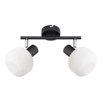 Prezent 27520 - Stropna spot svetiljka ARYA 2xE14/40W/230V crna/bela