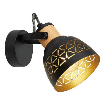 Prezent 27522 - Spot svetiljka MESCALA 1xE14/40W/230V crna/kaučukovo drvo