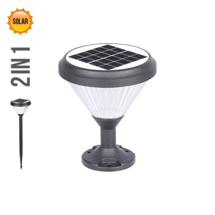 Prezent 65291 - LED solarna svetiljka 2u1 AKRA LED/10W/3,2V IP65 2000 mAh