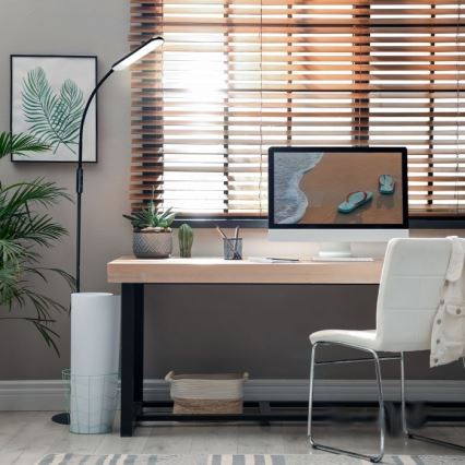 LED prigušiva stojeća lampa TEILO LED/10W/230V 3000/4000/6500K crna + daljinski upravljač