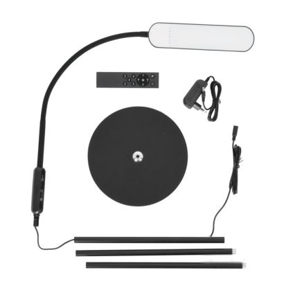 LED prigušiva stojeća lampa TEILO LED/10W/230V 3000/4000/6500K crna + daljinski upravljač