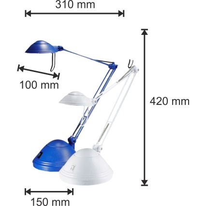 Prigušiva stolna lampa ELA 1xGY6,35/50W/230V/12V plava