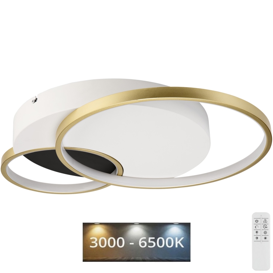 Prigušiva stropna lampa BENITO LED/31W/230V 3000-6500K bela/zlatna