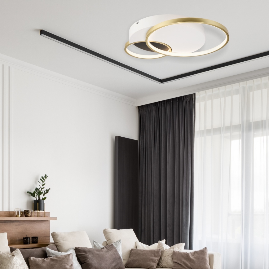 Prigušiva stropna lampa BENITO LED/31W/230V 3000-6500K bela/zlatna