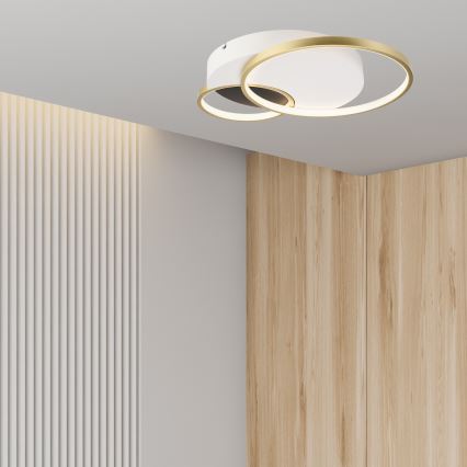 Prigušiva stropna lampa BENITO LED/31W/230V 3000-6500K bela/zlatna