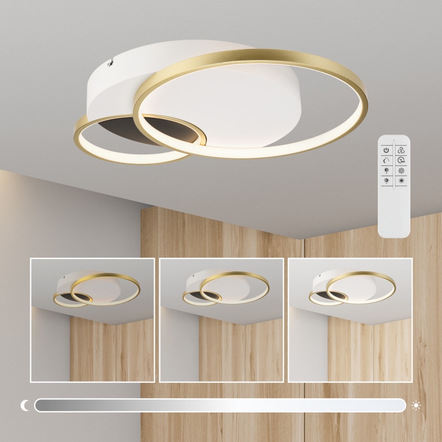 Prigušiva stropna lampa BENITO LED/31W/230V 3000-6500K bela/zlatna