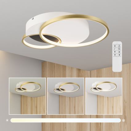 Prigušiva stropna lampa BENITO LED/31W/230V 3000-6500K bela/zlatna