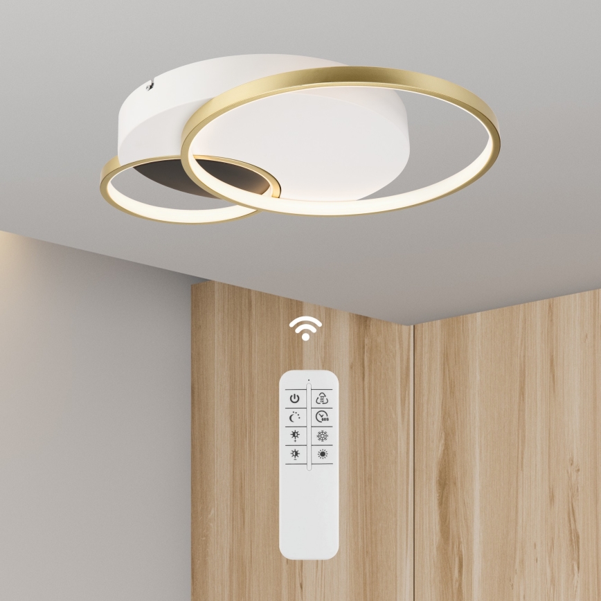 Prigušiva stropna lampa BENITO LED/31W/230V 3000-6500K bela/zlatna