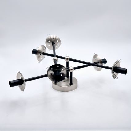 Prislonjen luster MALENA 6xE14/5W/230V mat hrom/dimljeno