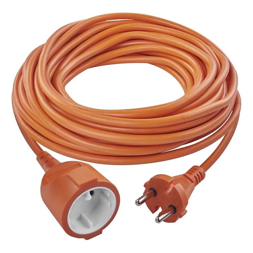 Produžni kabel 1 utičnica 20m narandžasti