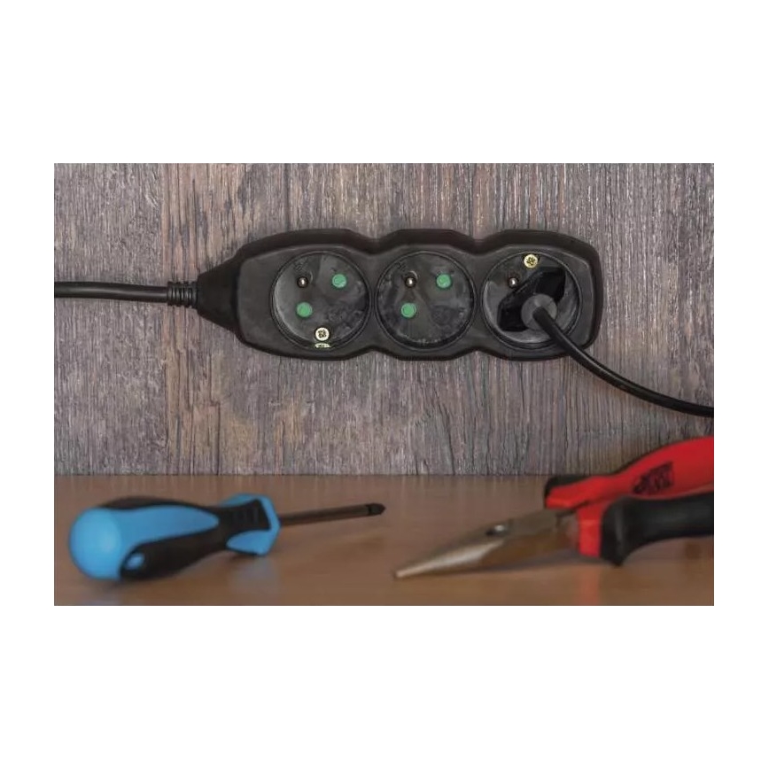 Produžni kabel 4Z 3m crni