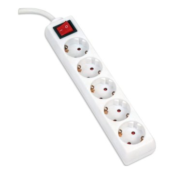 Produžni kabel sa prekidačem 5Z Tip F 1,5m SCHUKO bela
