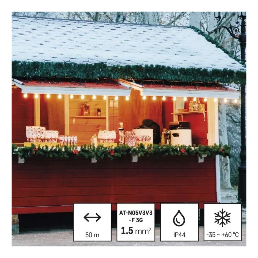 Produžni kabl na bubnju: 50 m silikonski, 4 utičnice, IP44