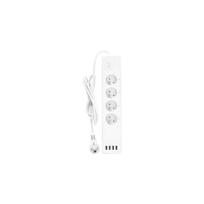 Produžni kabl sa prekidačem SMART 1,8 m 4 utičnice + 4xUSB Wi-Fi Tuya